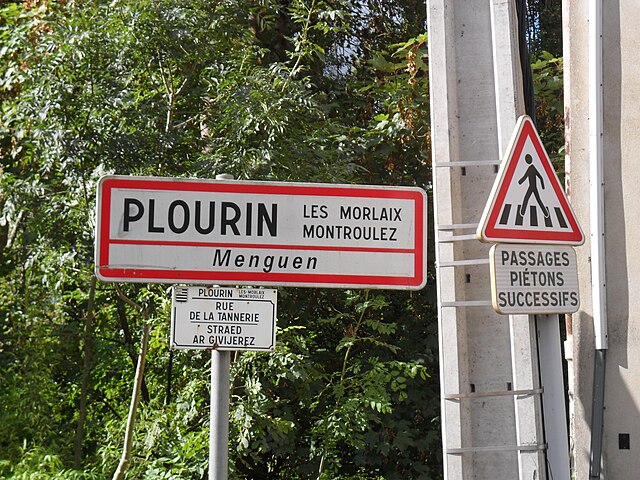 Entrée du "quartier du Menguen", Plourin-lès-Morlaix